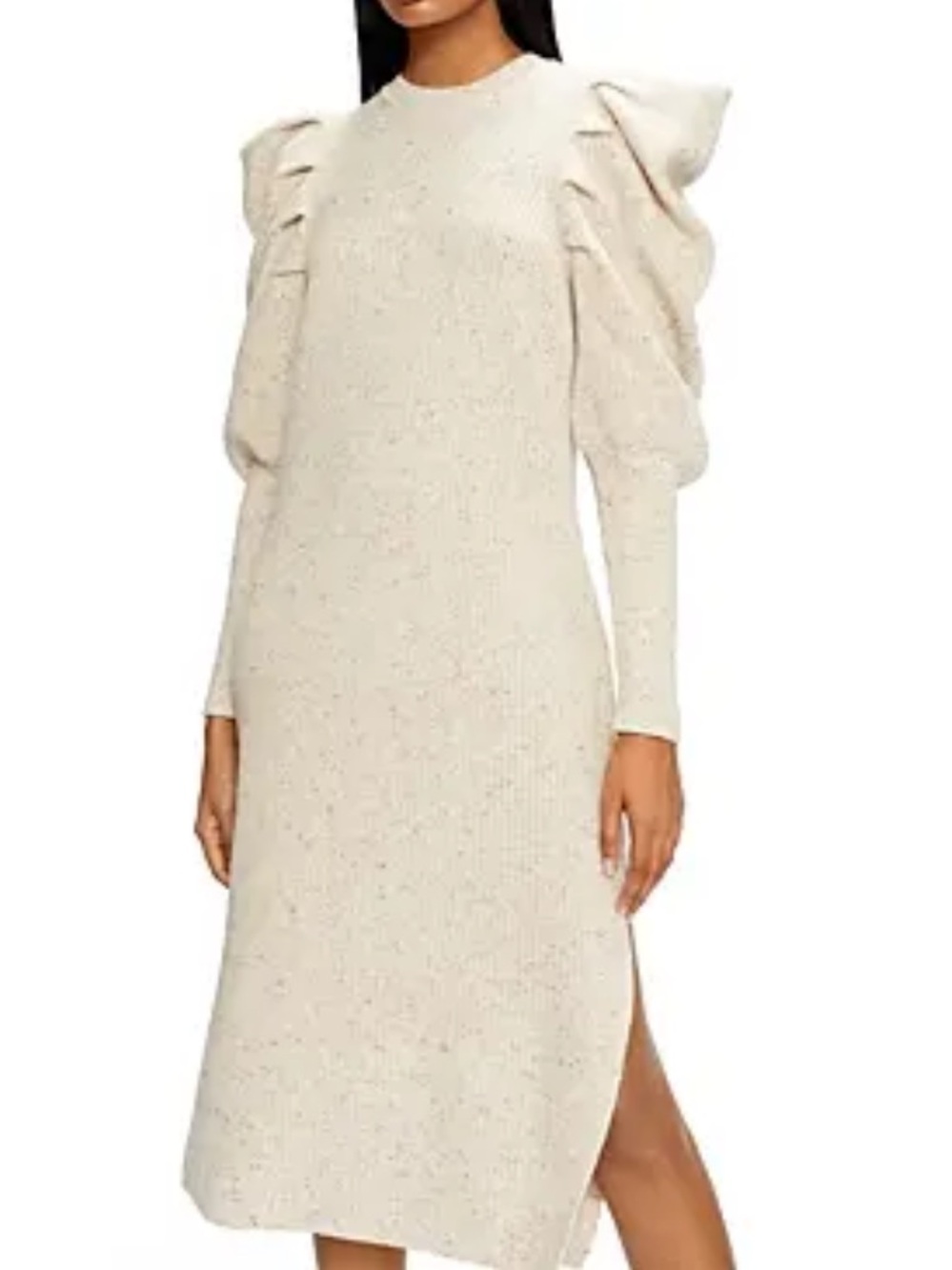 Ted Baker London Cream Puff-Sleeve knit Midi Dress size 2 Ted Baker  USA 6